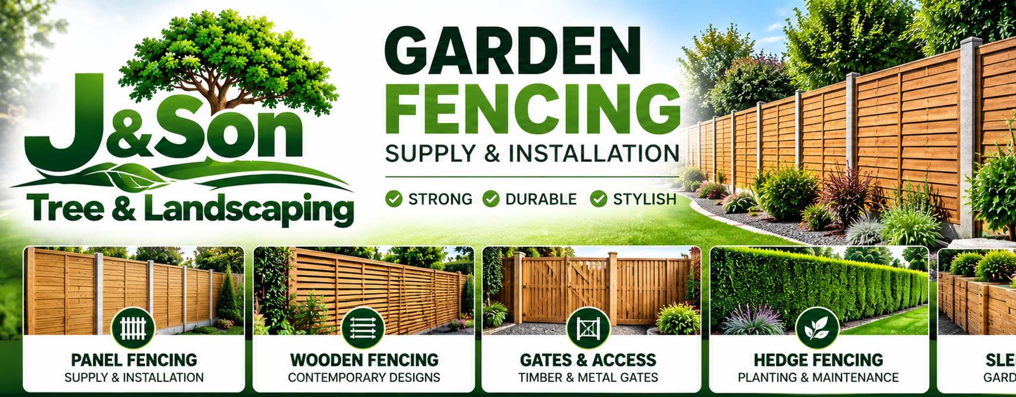 Garden Fencing in Droitwich - J and Son Trees and Landscapes