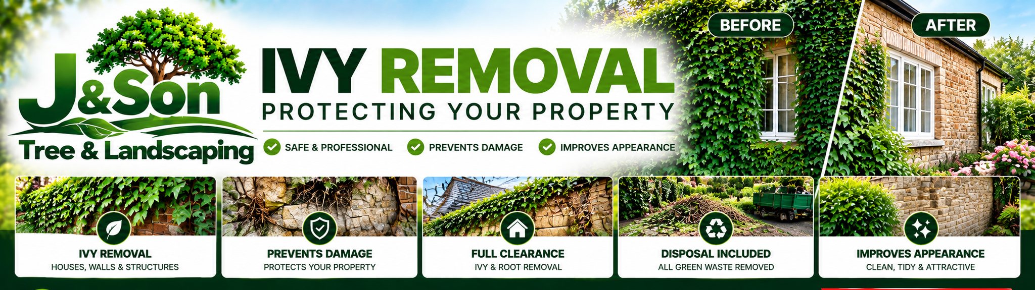 Ivy Removal advice - J and Son Trees and Landscapes