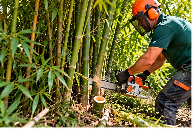 Bamboo removal - garden example