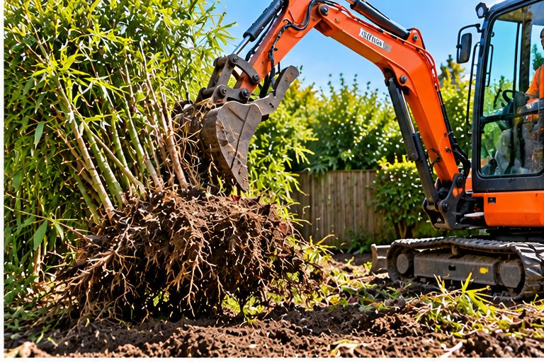 Bamboo removal - garden example