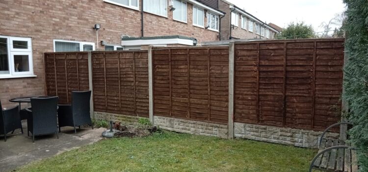 New garden fencing in Kidderminster