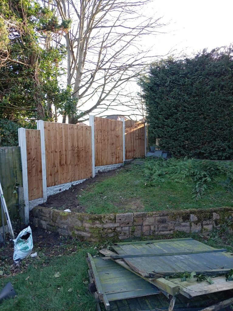 New garden fencing in Stourport-on-Severn