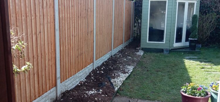 New garden fencing in Stourport-on-Severn