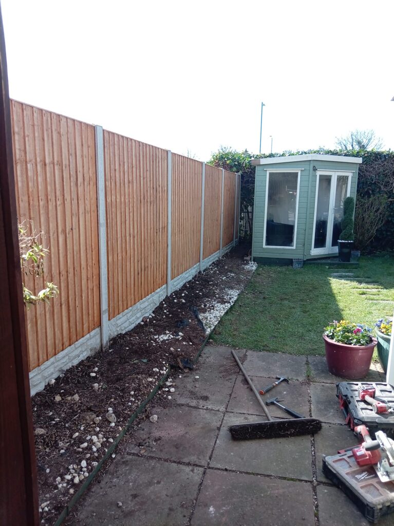 New garden fencing in Stourport-on-Severn